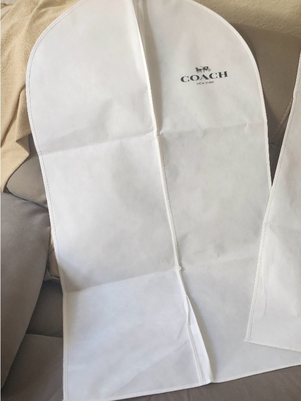 Coach White Garment Bag